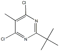 2-tert-butyl-4,6-dichloro-5-methylpyrimidine Structure