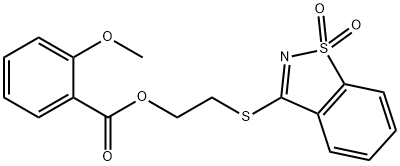 663199-92-6 2-[(1,1-dioxido-1,2-benzisothiazol-3-yl)sulfanyl]ethyl 2-methoxybenzoate