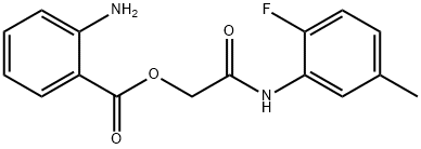 2-(2-fluoro-5-methylanilino)-2-oxoethyl 2-aminobenzoate Struktur