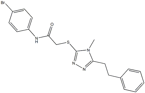 N-(4-bromophenyl)-2-{[4-methyl-5-(2-phenylethyl)-4H-1,2,4-triazol-3-yl]sulfanyl}acetamide Structure