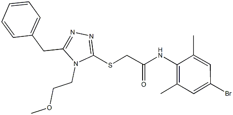 663210-48-8 2-{[5-benzyl-4-(2-methoxyethyl)-4H-1,2,4-triazol-3-yl]sulfanyl}-N-(4-bromo-2,6-dimethylphenyl)acetamide