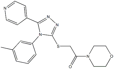 663213-77-2 4-({[4-(3-methylphenyl)-5-(4-pyridinyl)-4H-1,2,4-triazol-3-yl]sulfanyl}acetyl)morpholine