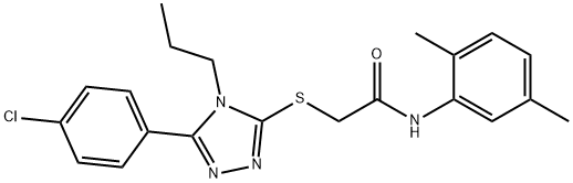 2-{[5-(4-chlorophenyl)-4-propyl-4H-1,2,4-triazol-3-yl]sulfanyl}-N-(2,5-dimethylphenyl)acetamide|