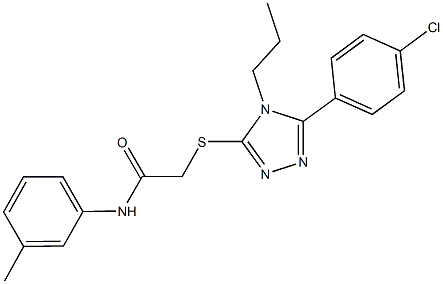 663214-41-3 2-{[5-(4-chlorophenyl)-4-propyl-4H-1,2,4-triazol-3-yl]sulfanyl}-N-(3-methylphenyl)acetamide