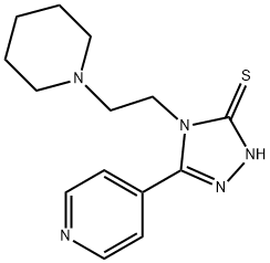 4-[2-(1-piperidinyl)ethyl]-5-(4-pyridinyl)-4H-1,2,4-triazole-3-thiol 结构式