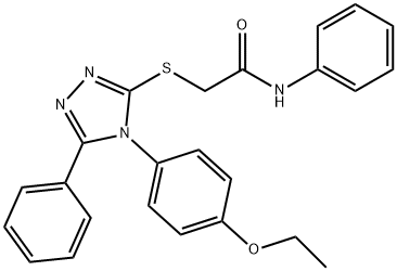 2-{[4-(4-ethoxyphenyl)-5-phenyl-4H-1,2,4-triazol-3-yl]sulfanyl}-N-phenylacetamide Structure
