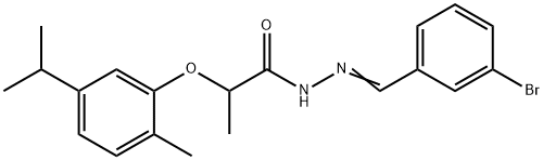 664313-50-2 N'-(3-bromobenzylidene)-2-(5-isopropyl-2-methylphenoxy)propanohydrazide