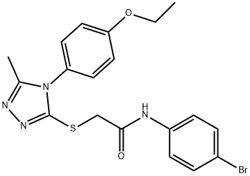 N-(4-bromophenyl)-2-{[4-(4-ethoxyphenyl)-5-methyl-4H-1,2,4-triazol-3-yl]sulfanyl}acetamide,664313-68-2,结构式