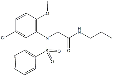 664314-15-2 2-[5-chloro-2-methoxy(phenylsulfonyl)anilino]-N-propylacetamide