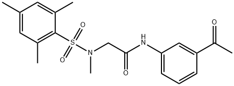 N-(3-acetylphenyl)-2-[(mesitylsulfonyl)(methyl)amino]acetamide Struktur