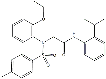 2-{2-ethoxy[(4-methylphenyl)sulfonyl]anilino}-N-(2-isopropylphenyl)acetamide Struktur