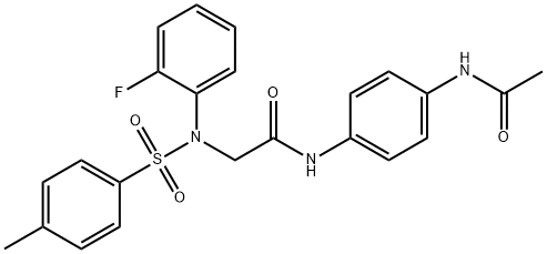 N-[4-(acetylamino)phenyl]-2-{2-fluoro[(4-methylphenyl)sulfonyl]anilino}acetamide Struktur