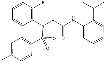 2-{2-fluoro[(4-methylphenyl)sulfonyl]anilino}-N-(2-isopropylphenyl)acetamide Structure