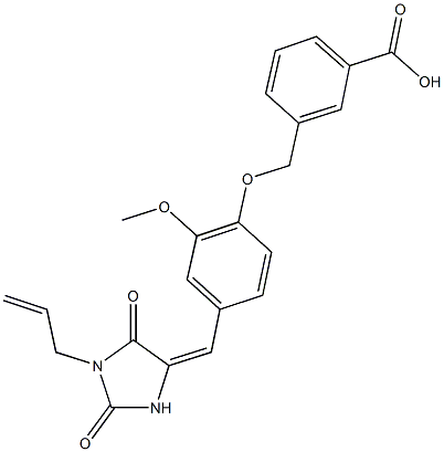 664318-13-2 3-({4-[(1-allyl-2,5-dioxo-4-imidazolidinylidene)methyl]-2-methoxyphenoxy}methyl)benzoic acid