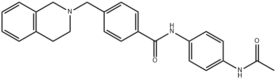 N-[4-(acetylamino)phenyl]-4-(3,4-dihydro-2(1H)-isoquinolinylmethyl)benzamide Structure