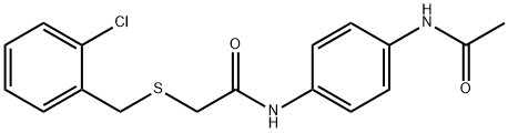 N-[4-(acetylamino)phenyl]-2-[(2-chlorobenzyl)sulfanyl]acetamide Structure