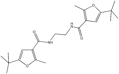 5-tert-butyl-N-{2-[(5-tert-butyl-2-methyl-3-furoyl)amino]ethyl}-2-methyl-3-furamide Struktur