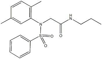 664319-73-7 2-[2,5-dimethyl(phenylsulfonyl)anilino]-N-propylacetamide
