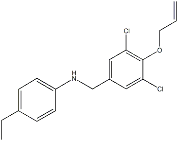 N-[4-(allyloxy)-3,5-dichlorobenzyl]-N-(4-ethylphenyl)amine Structure