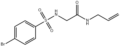 N-allyl-2-{[(4-bromophenyl)sulfonyl]amino}acetamide Struktur