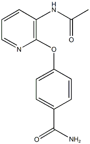4-{[3-(acetylamino)pyridin-2-yl]oxy}benzamide Struktur