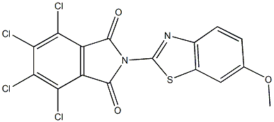 4,5,6,7-tetrachloro-2-(6-methoxy-1,3-benzothiazol-2-yl)-1H-isoindole-1,3(2H)-dione Struktur