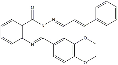 2-(3,4-dimethoxyphenyl)-3-[(3-phenyl-2-propenylidene)amino]-4(3H)-quinazolinone Struktur