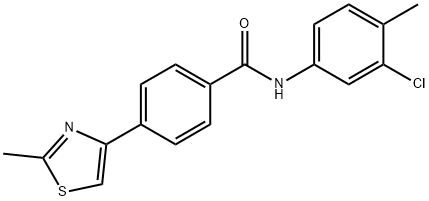 664360-26-3 N-(3-chloro-4-methylphenyl)-4-(2-methyl-1,3-thiazol-4-yl)benzamide