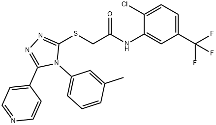 664360-60-5 N-[2-chloro-5-(trifluoromethyl)phenyl]-2-{[4-(3-methylphenyl)-5-(4-pyridinyl)-4H-1,2,4-triazol-3-yl]sulfanyl}acetamide