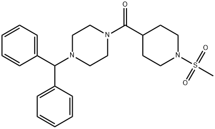 1-benzhydryl-4-{[1-(methylsulfonyl)-4-piperidinyl]carbonyl}piperazine Struktur