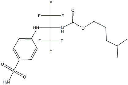 664370-11-0 4-methylpentyl 1-[4-(aminosulfonyl)anilino]-2,2,2-trifluoro-1-(trifluoromethyl)ethylcarbamate