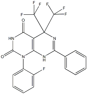 1-(2-fluorophenyl)-7-phenyl-5,5-bis(trifluoromethyl)-5,8-dihydropyrimido[4,5-d]pyrimidine-2,4(1H,3H)-dione|