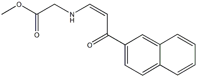 methyl {[3-(2-naphthyl)-3-oxo-1-propenyl]amino}acetate Struktur