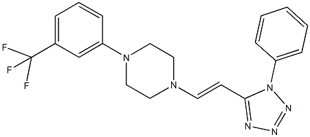 1-[2-(1-phenyl-1H-tetraazol-5-yl)vinyl]-4-[3-(trifluoromethyl)phenyl]piperazine Structure