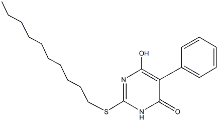2-(decylsulfanyl)-6-hydroxy-5-phenylpyrimidin-4(3H)-one Structure