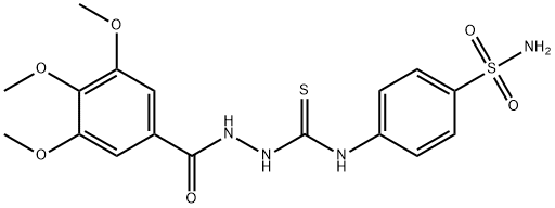 N-[4-(aminosulfonyl)phenyl]-2-(3,4,5-trimethoxybenzoyl)hydrazinecarbothioamide Struktur
