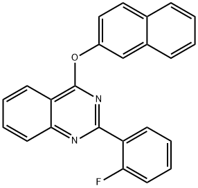 2-(2-fluorophenyl)-4-quinazolinyl 2-naphthyl ether 化学構造式