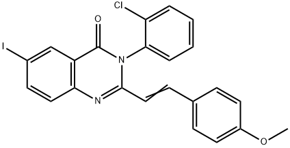 3-(2-chlorophenyl)-6-iodo-2-[2-(4-methoxyphenyl)vinyl]-4(3H)-quinazolinone,664971-62-4,结构式