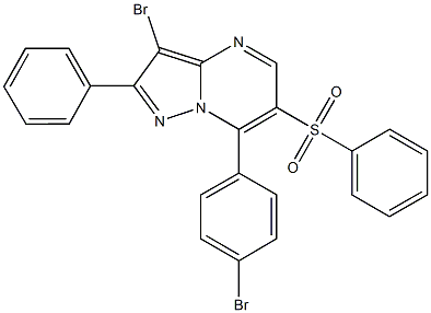 3-bromo-7-(4-bromophenyl)-2-phenylpyrazolo[1,5-a]pyrimidin-6-yl phenyl sulfone