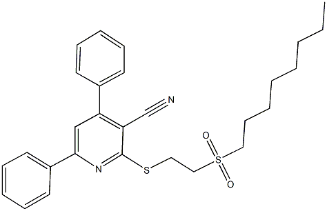 2-{[2-(octylsulfonyl)ethyl]sulfanyl}-4,6-diphenylnicotinonitrile Structure