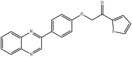 2-[4-(2-quinoxalinyl)phenoxy]-1-(2-thienyl)ethanone Struktur