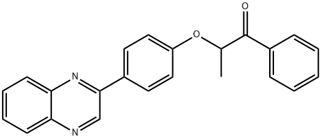 1-phenyl-2-[4-(2-quinoxalinyl)phenoxy]-1-propanone Struktur