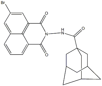 N-(5-bromo-1,3-dioxo-1H-benzo[de]isoquinolin-2(3H)-yl)-1-adamantanecarboxamide 结构式