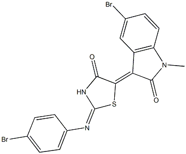 664977-52-0 5-bromo-3-{2-[(4-bromophenyl)imino]-4-oxo-1,3-thiazolidin-5-ylidene}-1-methyl-1,3-dihydro-2H-indol-2-one