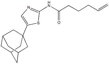 N-[5-(1-adamantyl)-1,3-thiazol-2-yl]-5-hexenamide 结构式