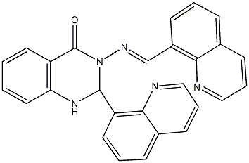 2-(8-quinolinyl)-3-[(8-quinolinylmethylene)amino]-2,3-dihydro-4(1H)-quinazolinone Structure