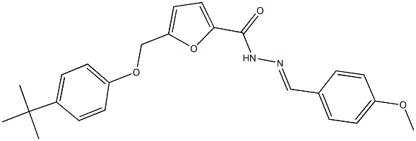 5-[(4-tert-butylphenoxy)methyl]-N'-(4-methoxybenzylidene)-2-furohydrazide Structure