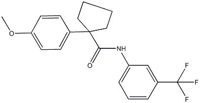 1-(4-methoxyphenyl)-N-[3-(trifluoromethyl)phenyl]cyclopentanecarboxamide Struktur