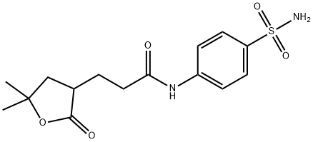 N-[4-(aminosulfonyl)phenyl]-3-(5,5-dimethyl-2-oxotetrahydro-3-furanyl)propanamide|