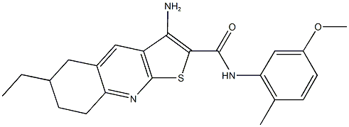 664994-08-5 3-amino-6-ethyl-N-(5-methoxy-2-methylphenyl)-5,6,7,8-tetrahydrothieno[2,3-b]quinoline-2-carboxamide